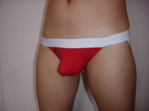 Jock strap pocket rouge coton - pocket,