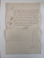 LOUIS XIV. Roi de France. Lettre signée , 1710
