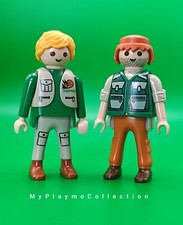 Playmobil Saurus Team Lot 2 Figurines Explorateur Dinosaure Vintage Collection