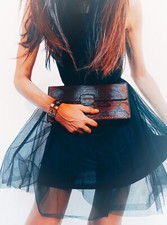 Sac à main pochette en peau