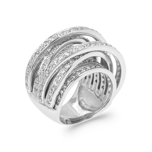 Bague large zirconium - large,