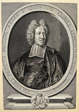 JEAN PAUL BIGNON Portrait GRAVURE Hyacinthe Rigaud SIMON THOMASSIN 1709