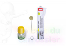 1 Cartouche de colle a pare brise + 1 primaire pour colle vitrage 15ml +tampon