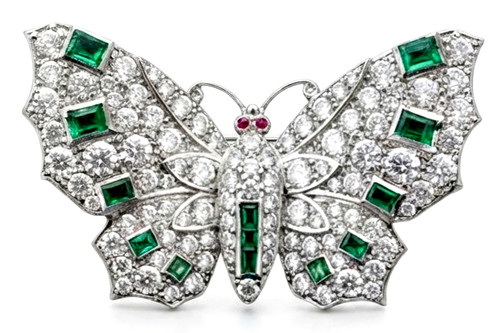 Broche papillon diamant - papillon,