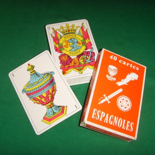 Ancien jeu cartes - ancien, espagnol
