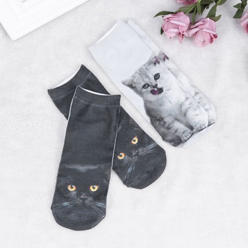 Pairs chaussettes chats - , 2