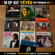 Lot 10 Vinyles 45T EP Années