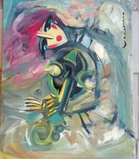 Huile sur Toile LA VIOLONISTE
