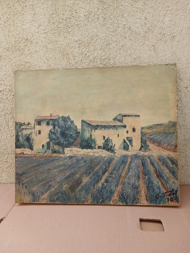 Ancien tableau huile sur toile - ancien,