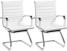 Lot de 2 Chaises Visiteur en Similicuir Moderne Chaises de R��ception