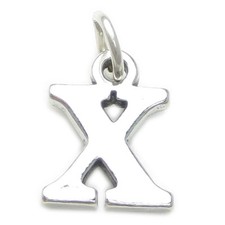 Lettre X Initiale en argent