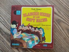 Livre disque vinyle 45 tours, Blanche Neige et les 7 nains, Disneyland, Vintage 