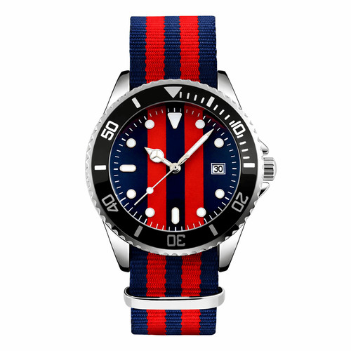 Montre sportive bleue rouge - montre, et