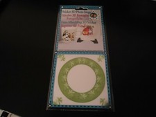 STICKER 3D PHOTO IMAGE - CERCLE VERT AVEC FLEURS