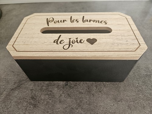 Boîte mouchoirs bois - en,