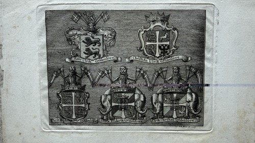 Gravure ancienne xviiie - xviiie, blason