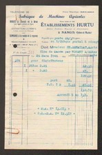 NANGIS (77) USINE de MACHINES AGRICOLES "Ets. HURTU" en 1946