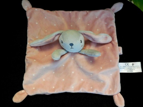Doudou plat lapin - doudou, rose