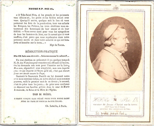 Pape pie vintage cdv - le,