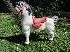 AI325 MOBO TOYS CHEVAL A PEDALES MADE IN ENGLAND 77 CM HAUT TOLE