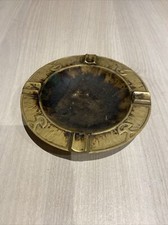 cendrier de table vintage rond en laiton