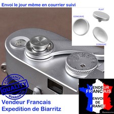 BOUTON DECLENCHEUR soft ARGENT  pour LEICA FUJI CONTAX ROLLEI ZORKI