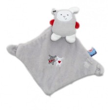 Doudou plat lapin gris