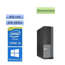 Occasion - Tour Faible Encombrement Dell - Windows 10 - i5 8GB 500GB SSD - Wifi 