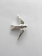 Broche De Veste Avec Hirondelle en Argent 925 - Pins - Oiseau - Balestruccio