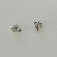 PUCES PASTILLES ARGENTE 3mm BOUCLES D'OREILLES ACIER INOXYDABLE HYPOALLERGENIQUE