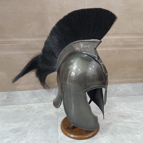Casque spartiate avec plume