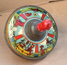 ancienne toupie décorée en