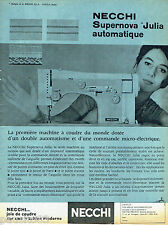 PUBLICITE ADVERTISING 066  1961  Necchi  machine à coudre Julia