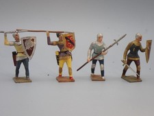 PLOMB  CBG-MIGNOT  FAB  1960     -  4  SOLDATS MOYEN-AGE LOT 2