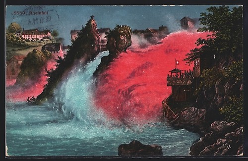 Carte postale chutes - du, rhin