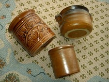 lot de 3 - Pots en grès