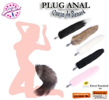 Plug Anal Queue Fourrure (Choix Couleur) Sextoy Rosebud Cosplay Erotique Adulte