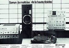 PUBLICITE ADVERTISING 027  1979  Sanyo (2p) chaine hi-fi  ampli tunners