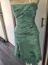 MAGNIFIQUE ROBE BCBG MAX AZRIA T 34 100% BLEUE VERTE ROBE DE SOIRÉE CÉRÉMONIE