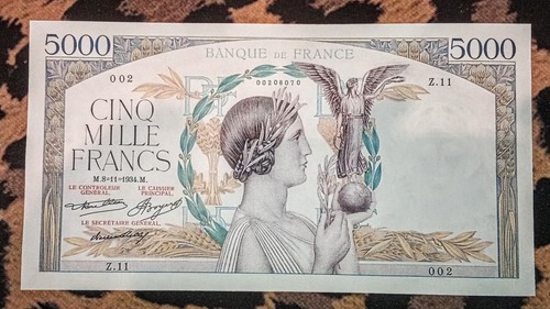 Billet 5000 francs victoire - billet,