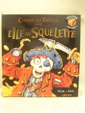 ?? POP UP LIVRE ANIME EN RELIEF L ILE AU SQUELETTE CHASSE TRESOR ILLUSTRATION