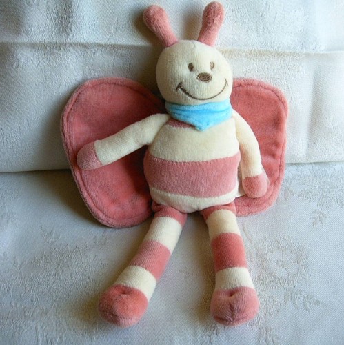 Doudou abeille sucre orge - abeille, d'orge