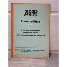 AGRIA Faucheuse laterale et tondeuse - Manuel liste pieces detachees ALLEMAND