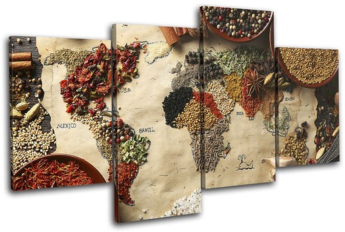 Spices world map - atlas, food