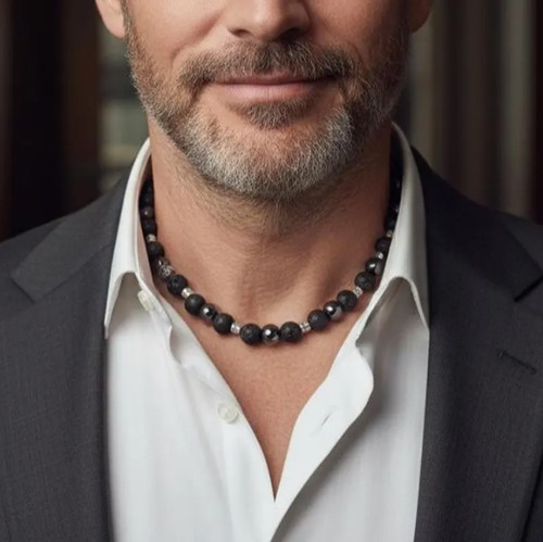 Collier homme femme perles - ,