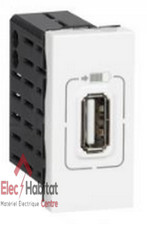 Prise USB Type-A 1,5A 5V= 7,5W Mosaic 1 module 230V  blanc Legrand 077591