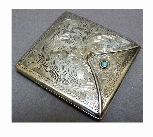 Superbe poudrier argent - superbe, en