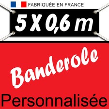 Creation&Impression BANDEROLE KAKEMONO bâche publicitaire 5x0,60 mètre