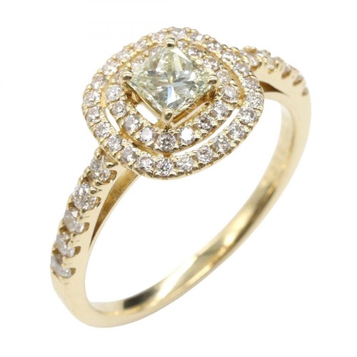 Bijoux bague diamant - 18kyg, or