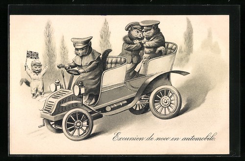 Lithographie couple chats - lithographie,